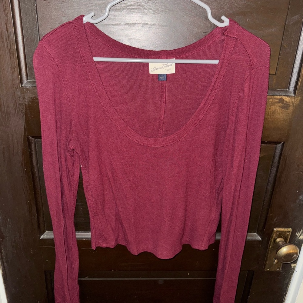 Universal Thread Burgundy Long Sleeve Tee